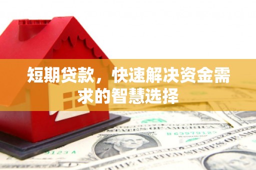 丰滨短期贷款，快速解决资金需求的智慧选择