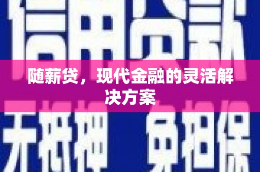 丰滨随薪贷，现代金融的灵活解决方案
