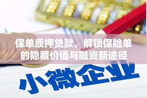 丰滨保单质押贷款，解锁保险单的隐藏价值与融资新途径