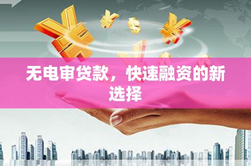 丰滨无电审贷款，快速融资的新选择