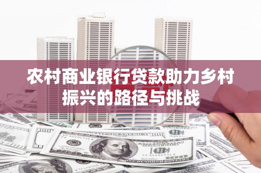 丰滨农村商业银行贷款助力乡村振兴的路径与挑战
