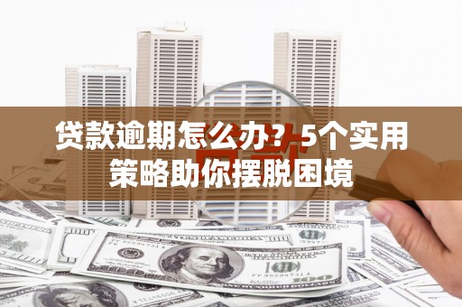丰滨贷款逾期怎么办？5个实用策略助你摆脱困境