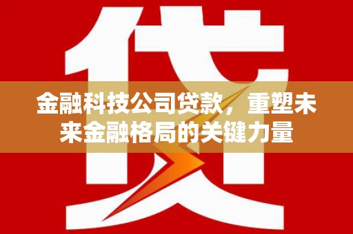 丰滨金融科技公司贷款，重塑未来金融格局的关键力量