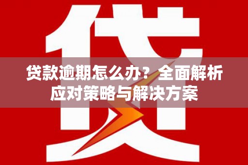 丰滨贷款逾期怎么办？全面解析应对策略与解决方案