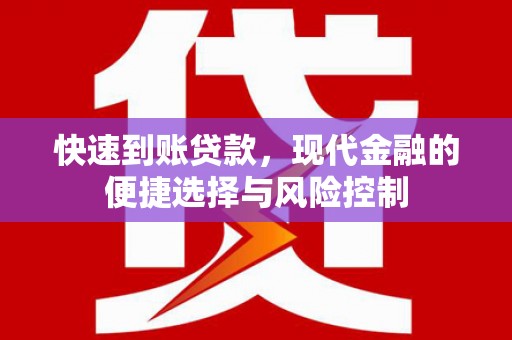 丰滨快速到账贷款，现代金融的便捷选择与风险控制