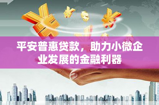 丰滨平安普惠贷款，助力小微企业发展的金融利器