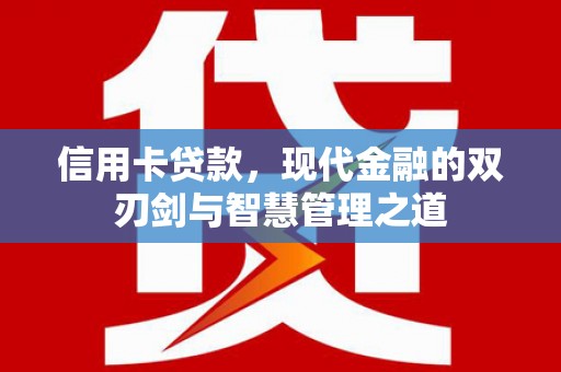 丰滨信用卡贷款，现代金融的双刃剑与智慧管理之道