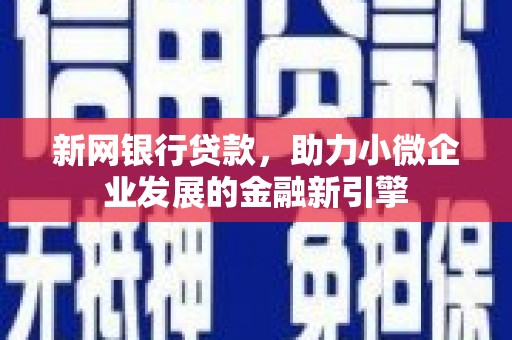 丰滨新网银行贷款，助力小微企业发展的金融新引擎