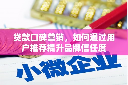 丰滨贷款口碑营销，如何通过用户推荐提升品牌信任度