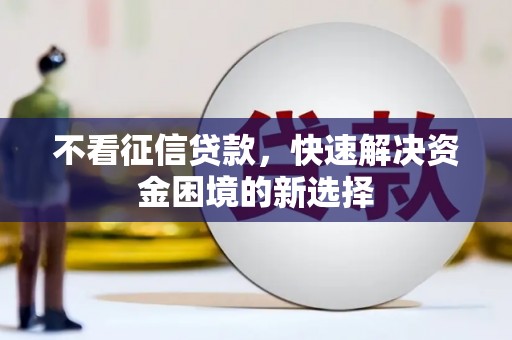 丰滨不看征信贷款，快速解决资金困境的新选择