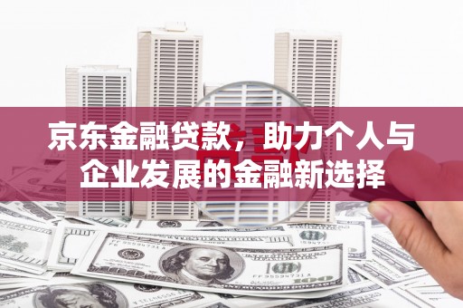 丰滨京东金融贷款，助力个人与企业发展的金融新选择