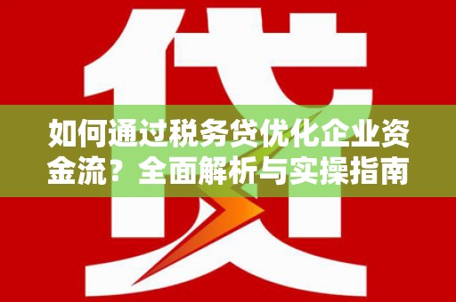 丰滨如何通过税务贷优化企业资金流？全面解析与实操指南