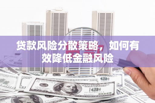 丰滨贷款风险分散策略，如何有效降低金融风险