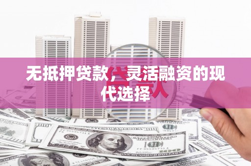 丰滨无抵押贷款，灵活融资的现代选择