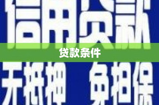 丰滨贷款条件
