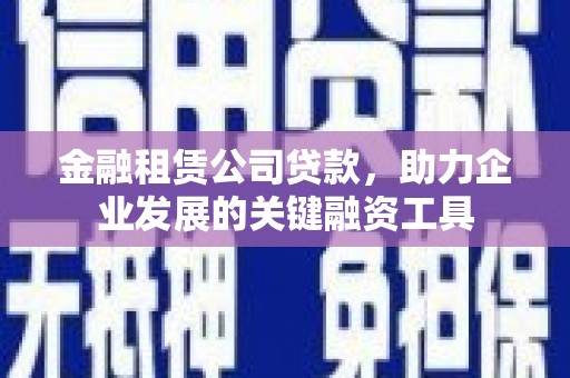 丰滨金融租赁公司贷款，助力企业发展的关键融资工具