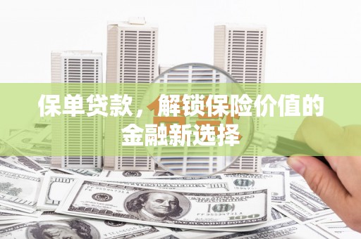 丰滨保单贷款，解锁保险价值的金融新选择