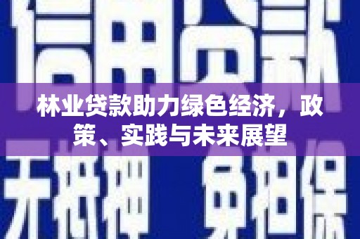 丰滨林业贷款助力绿色经济，政策、实践与未来展望