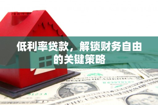 丰滨低利率贷款，解锁财务自由的关键策略