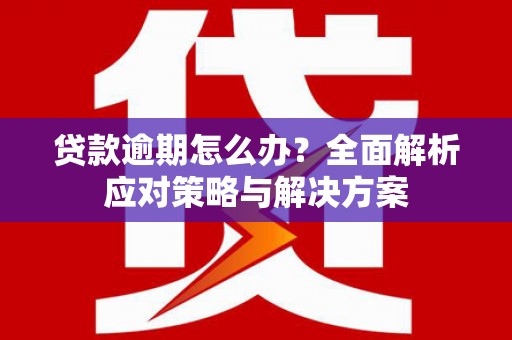 丰滨贷款逾期怎么办？全面解析应对策略与解决方案