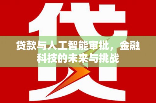 丰滨贷款与人工智能审批，金融科技的未来与挑战