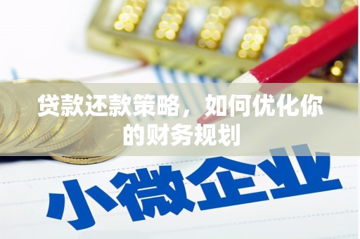 丰滨贷款还款策略，如何优化你的财务规划