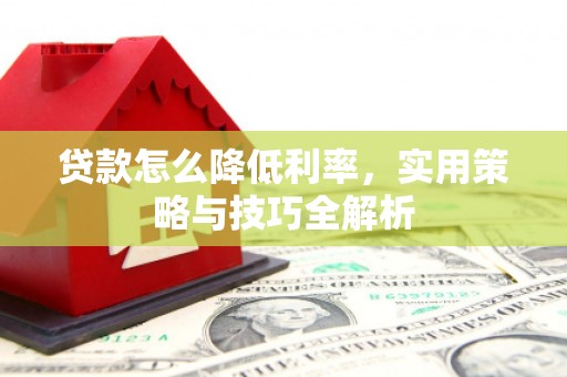 丰滨贷款怎么降低利率，实用策略与技巧全解析