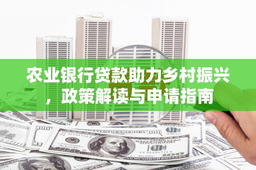 丰滨农业银行贷款助力乡村振兴，政策解读与申请指南