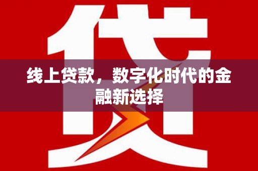 丰滨线上贷款，数字化时代的金融新选择
