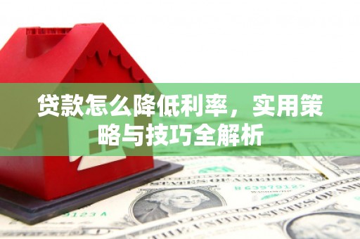 丰滨贷款怎么降低利率，实用策略与技巧全解析
