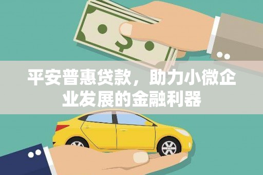 丰滨平安普惠贷款，助力小微企业发展的金融利器
