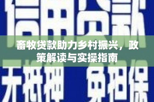 丰滨畜牧贷款助力乡村振兴，政策解读与实操指南