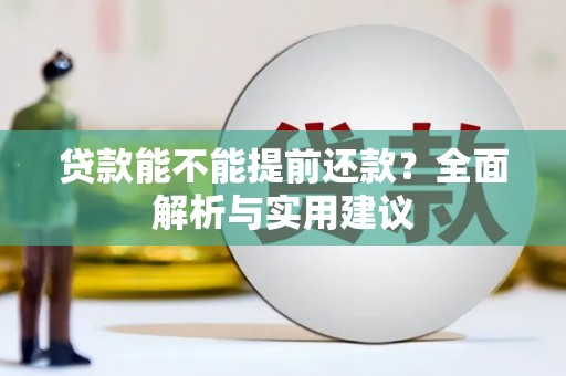 丰滨贷款能不能提前还款？全面解析与实用建议