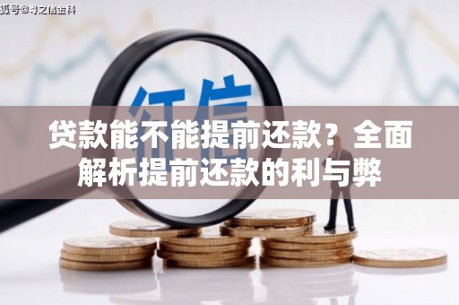 丰滨贷款能不能提前还款？全面解析提前还款的利与弊
