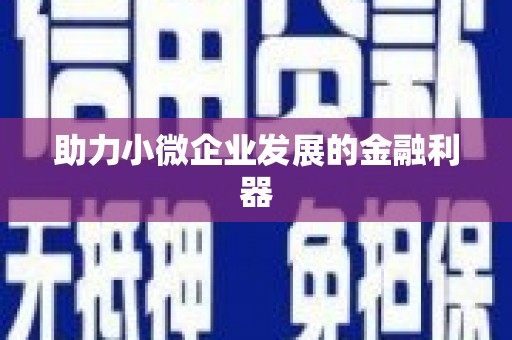 丰滨助力小微企业发展的金融利器