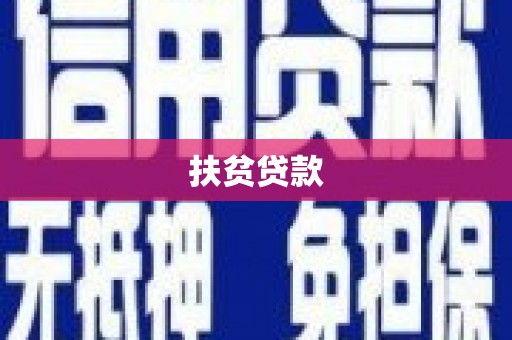 丰滨扶贫贷款