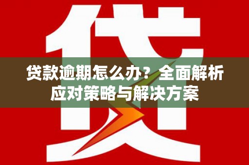 丰滨贷款逾期怎么办？全面解析应对策略与解决方案